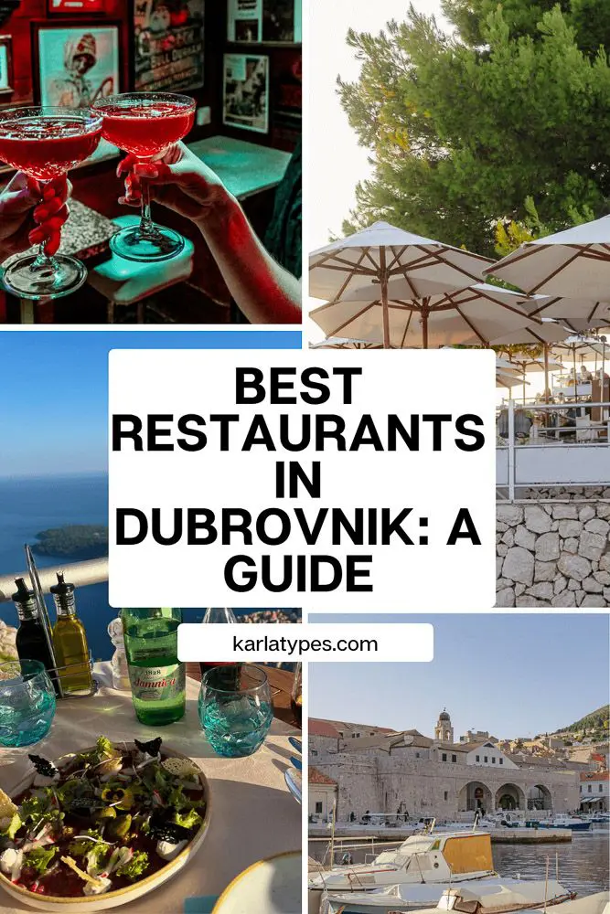 Collage of Dubrovnik restaurant highlights