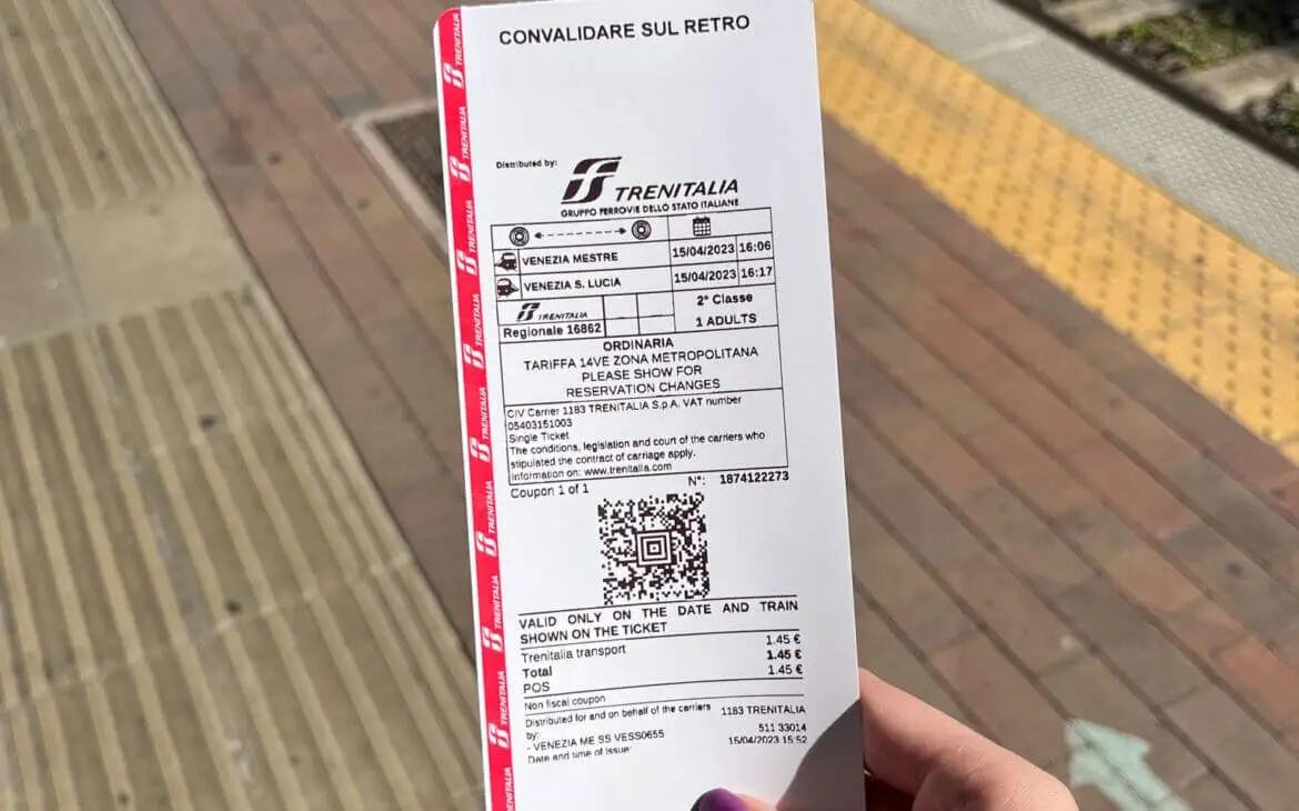 venice train ticket
