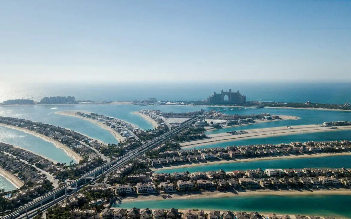 aerial view of palm jumeirah DUBAI ITINERARY