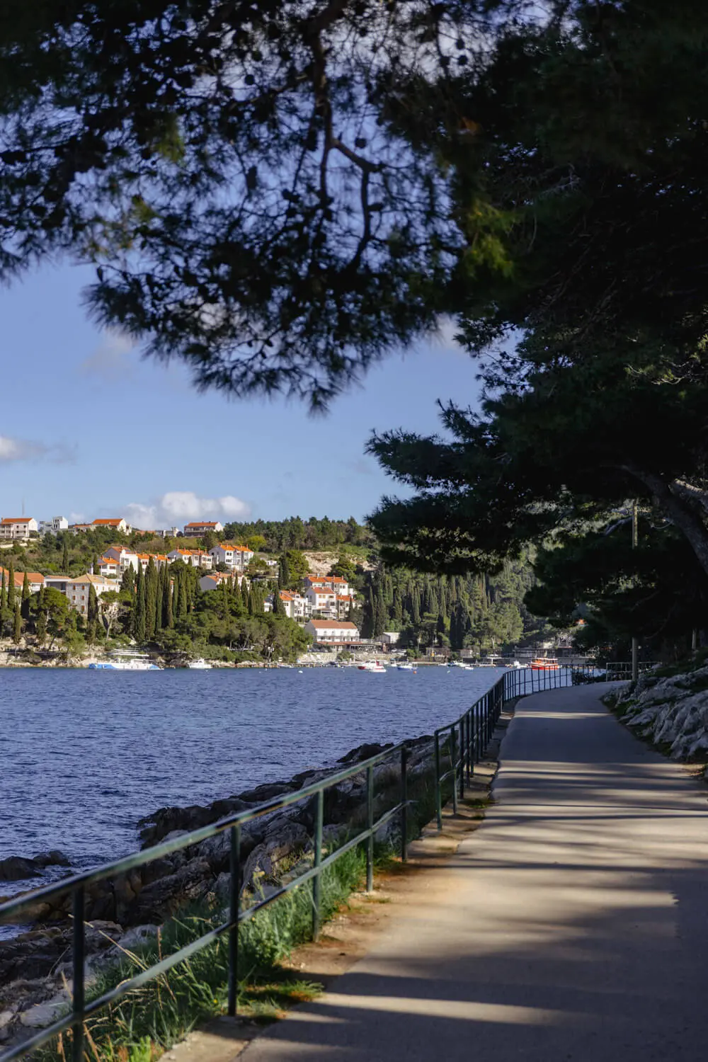 Scenic coastal path by the water in Cavtat