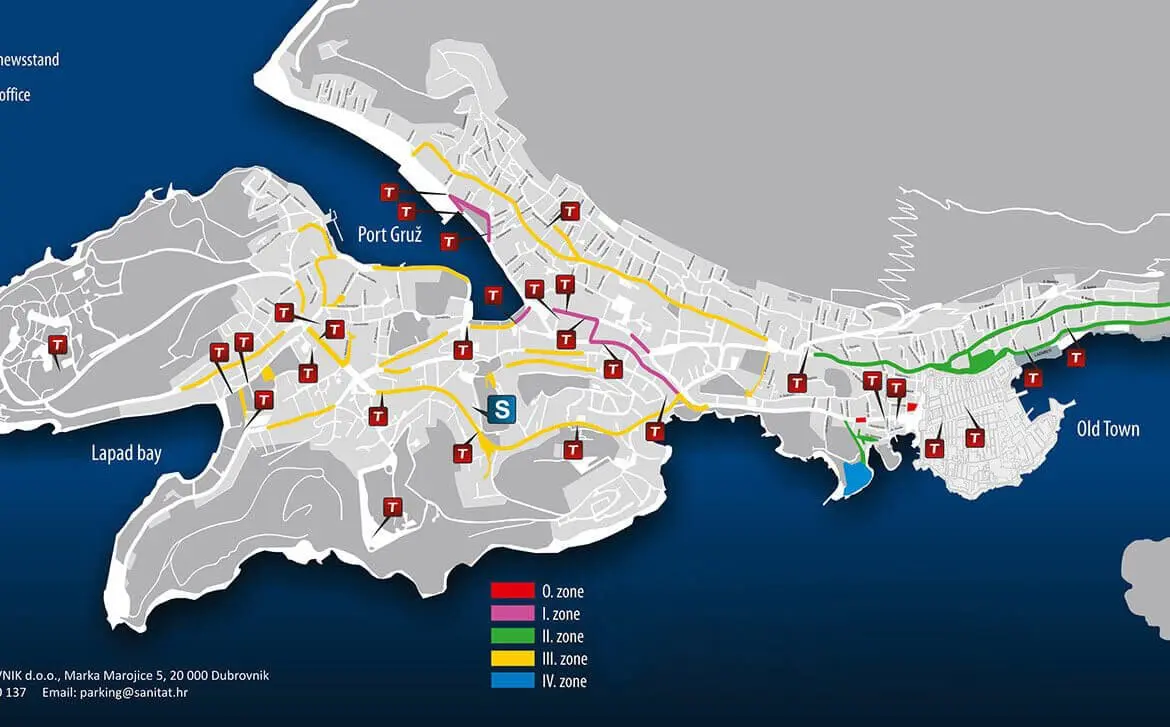 Dubrovnik parking zones