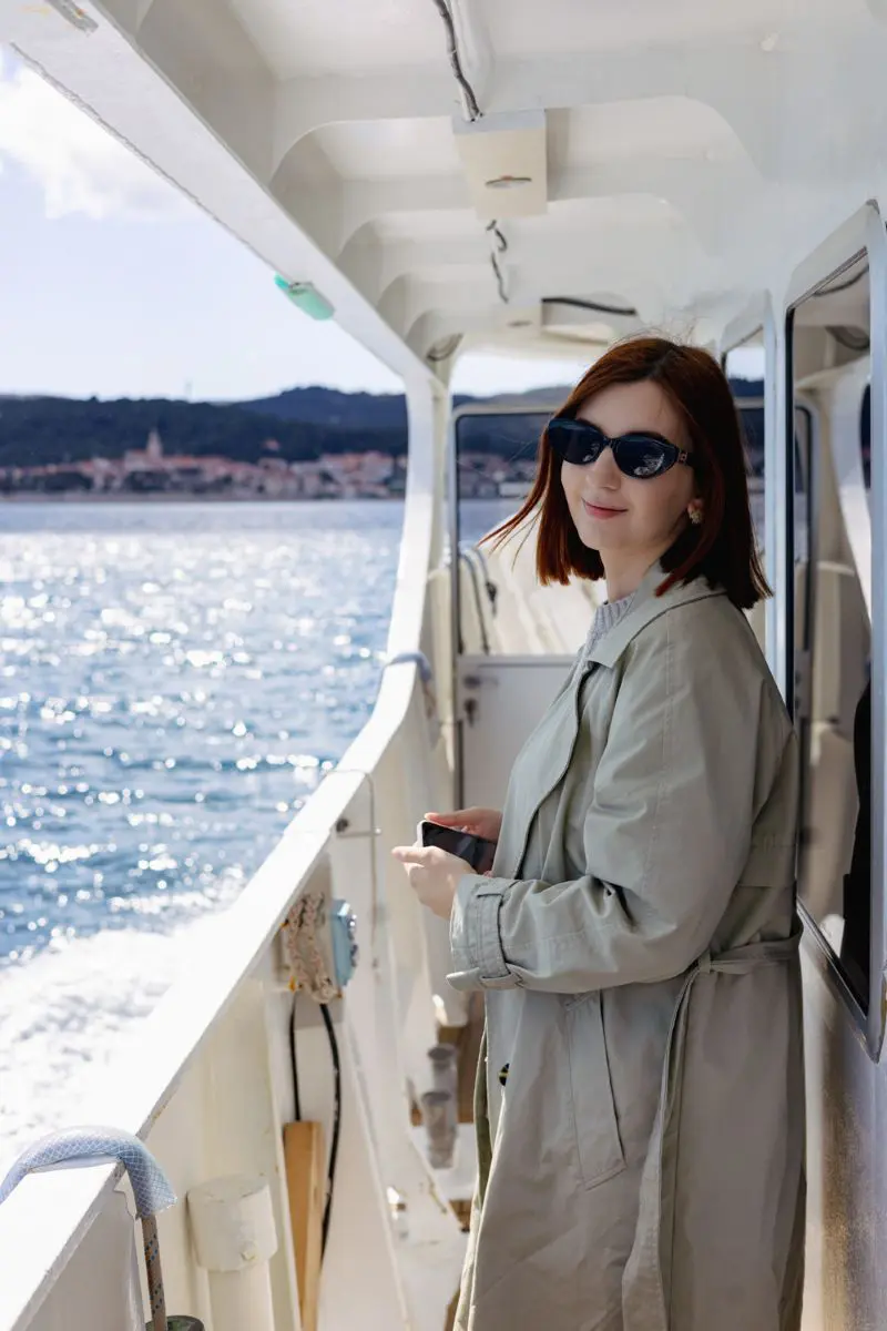 girl on a korcula ferry