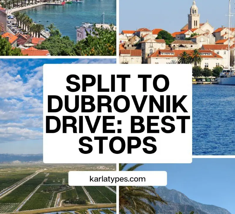 Scenic views of Dubrovnik drive