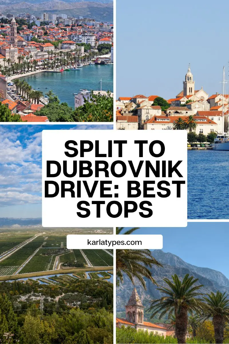 Scenic views of Dubrovnik drive