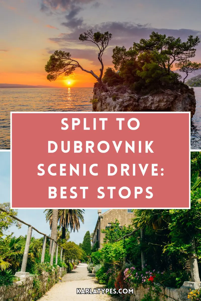Scenic views of Dubrovnik drive