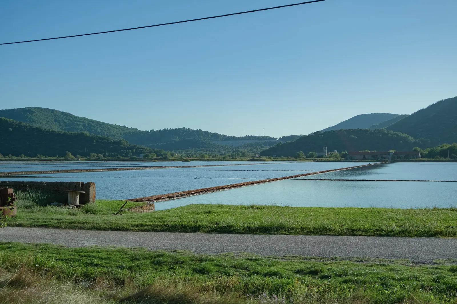 Serene landscape with water and mountains