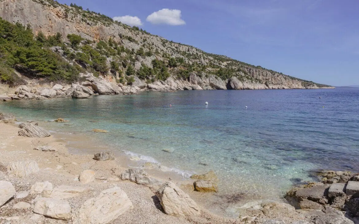 best beaches in hvar  - velo zarace beach