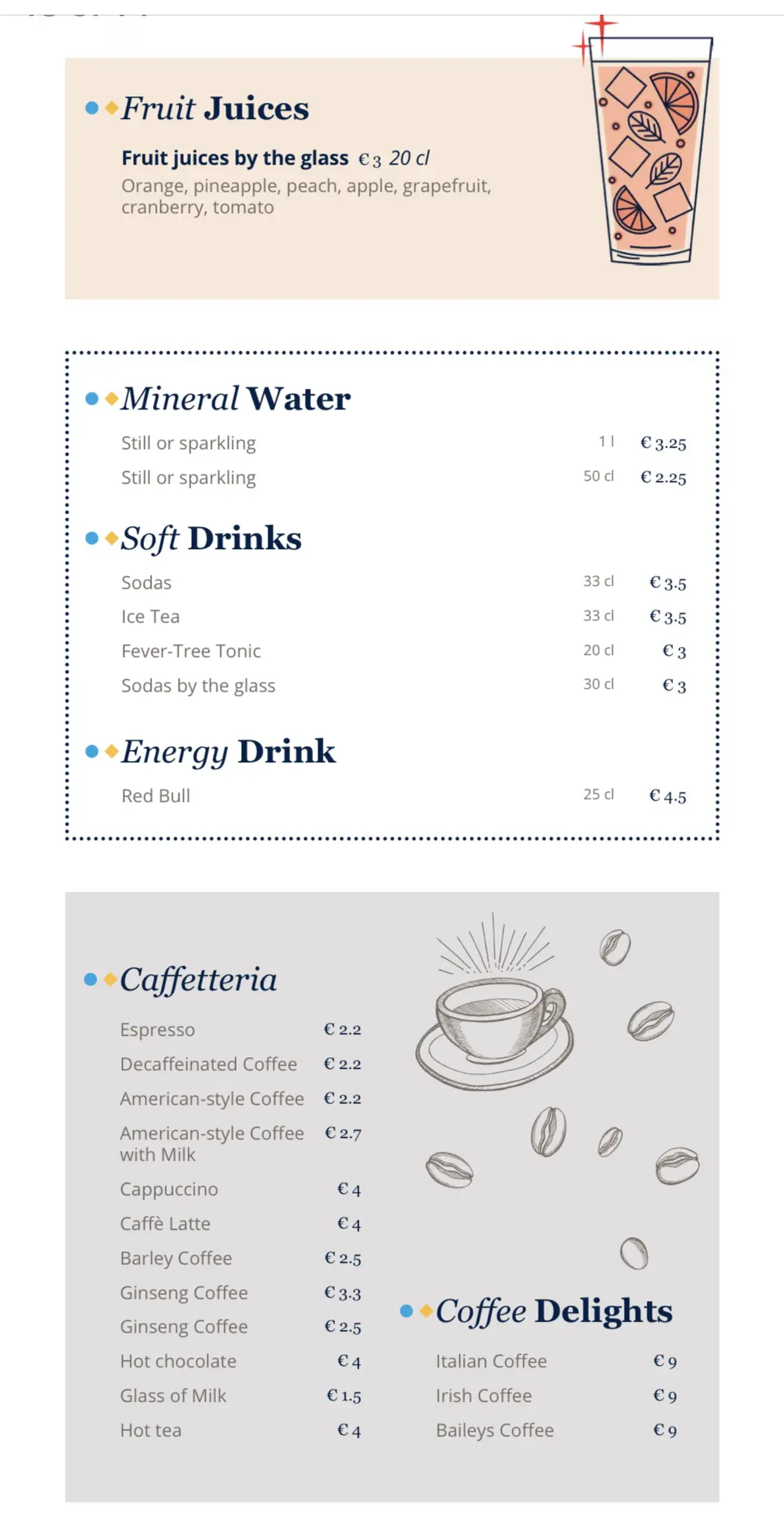 msc drinks packages