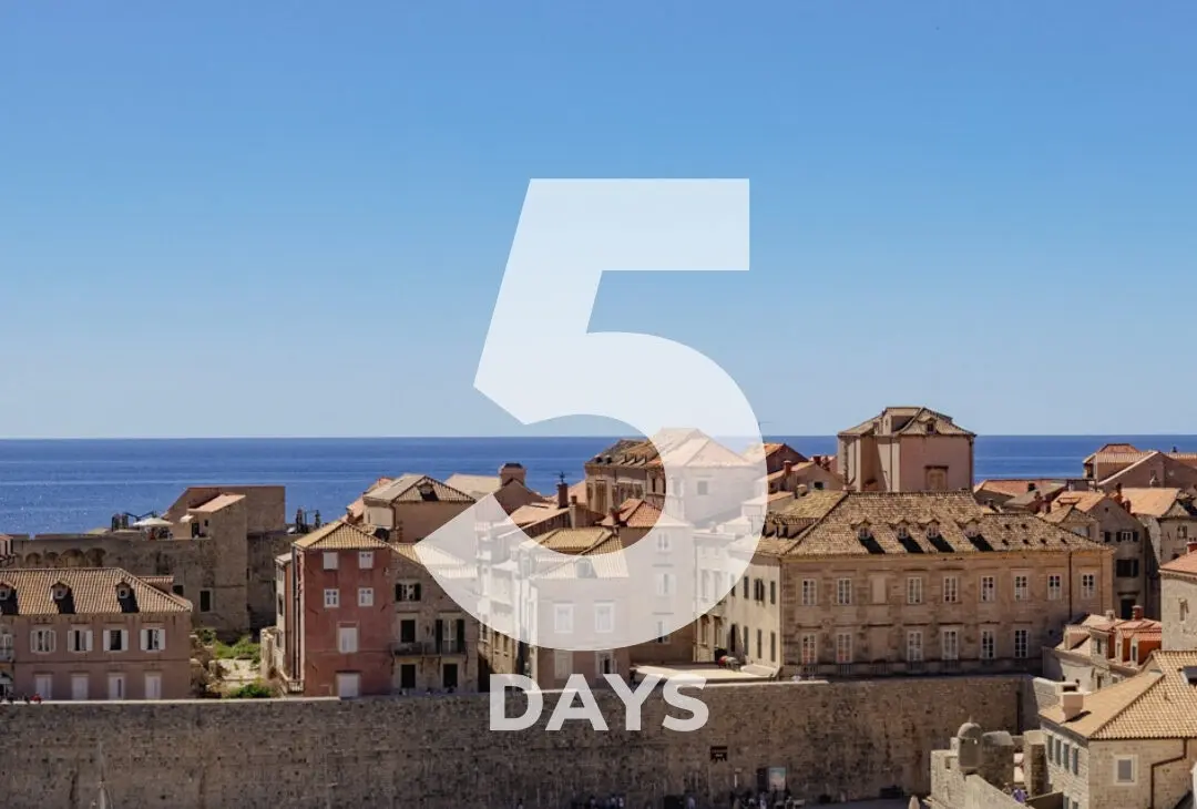 5 day itinerary dubrovnik