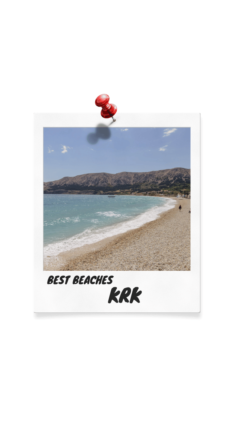 Scenic beach view on Krk