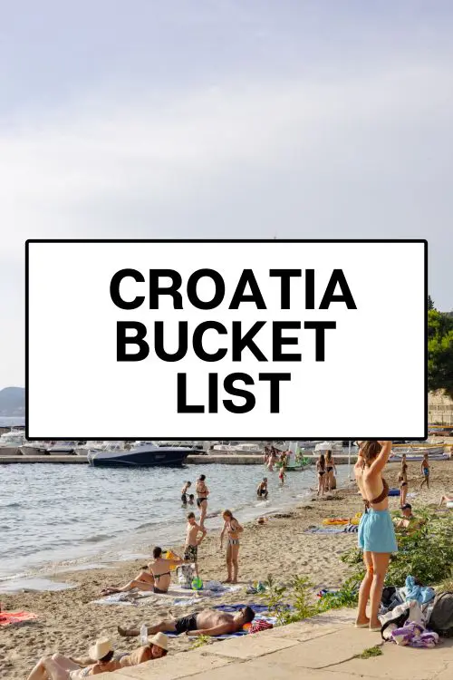 croatia bucket list